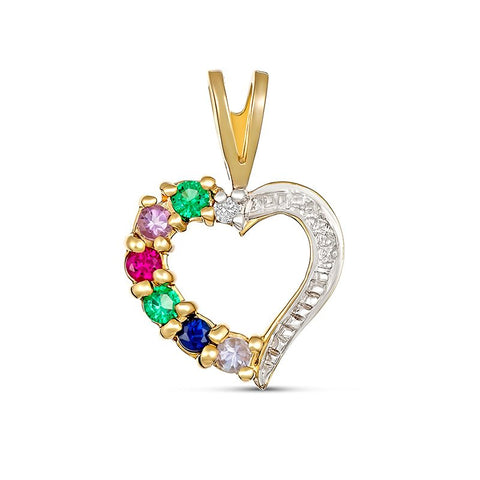 9ct Yellow Gold "Dearest" Heart Pendant On A Plated Chain