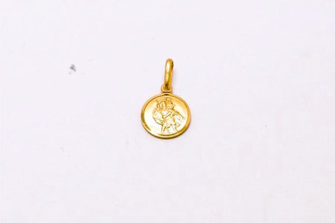 9ct Yellow Gold 10mm St Christopher Medal