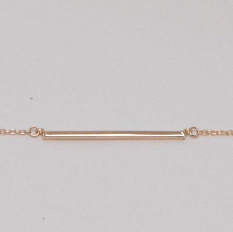 9ct Rose Gold Trace Chain Bar Pendant