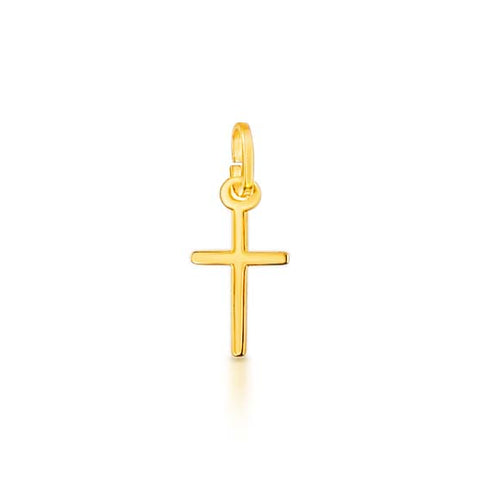 9ct Yellow Gold Plain Cross