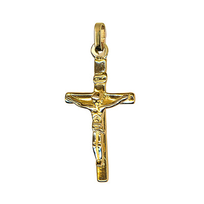 9ct Yellow Gold Solid Crucifix Pendant