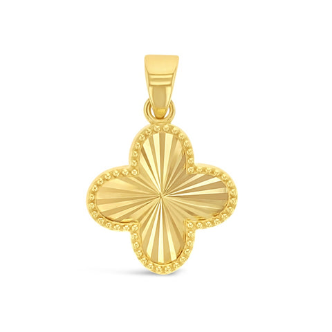 9ct Yellow Gold Flower Pendant