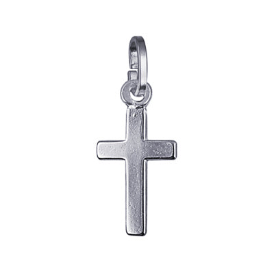 9ct White Gold Small Plain Cross