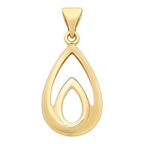 9ct Yellow Gold Teardrop Pendant