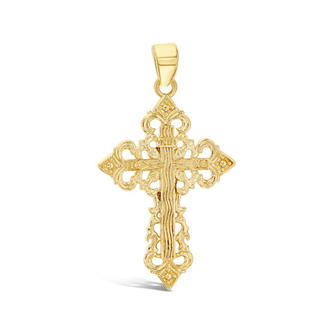 9ct Yellow Gold Filigree Cross