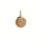 9ct yellow gold 14mm St Christopher medal