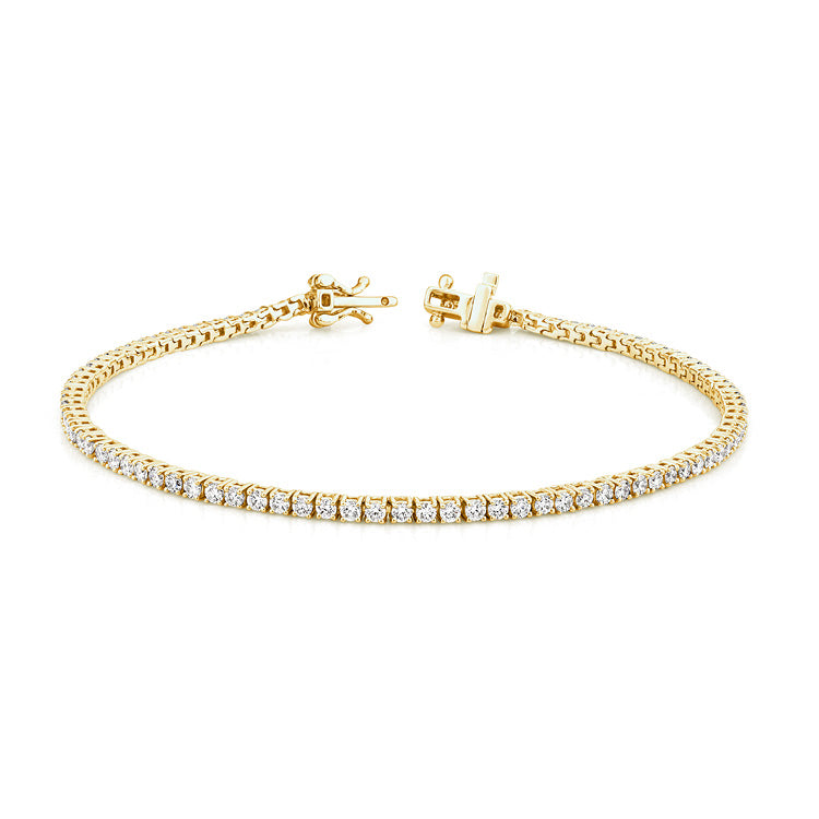 9ct Yellow Gold 2.00ct Labgrown Diamond Tennis Bracelet