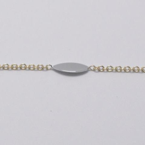 9ct Two-Tone Marquise Trace Bracelet