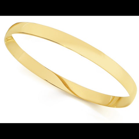 9ct Yellow Gold Half Round Bangle