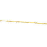 9ct Yellow Gold Fine Bar Bracelet