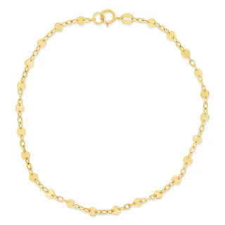 9ct Yellow Gold Flat Small Disc Link