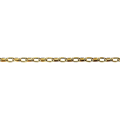 9ct Yellow Gold Diamond Cut Oval Belcher Bracelet