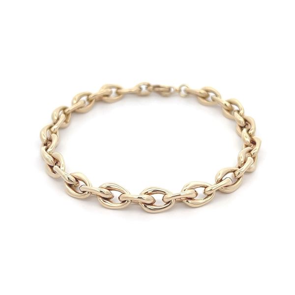 9ct Yellow Gold 6.6Mm Wide Shiny Linked Bracelet