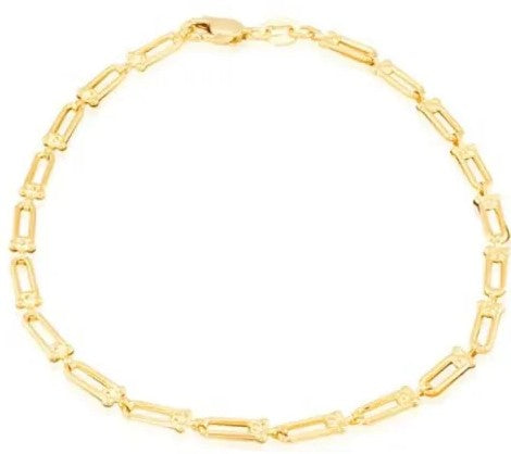 9ct Yellow Gold Industrial Link Bracelet
