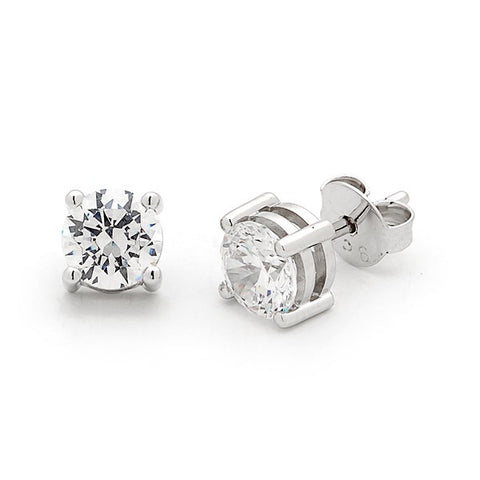 9ct White Gold Lab Grown Diamond Stud Earrings