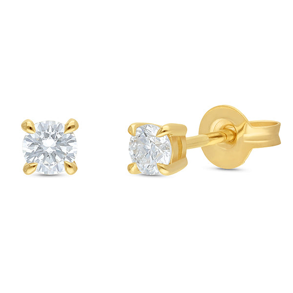 9ct Yellow Gold 0.30cts Lab Grown Diamond Stud Earringss