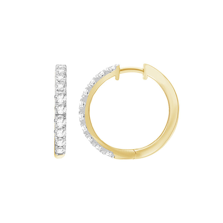 9ct Yellow Gold 1.50ct Lab Grown Diamond Huggies