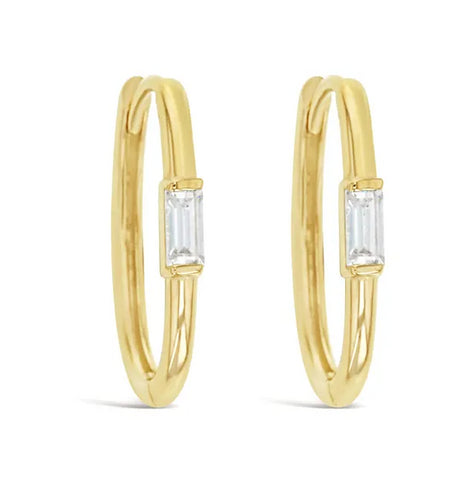 9ct Yellow Gold Paperclip Huggies