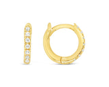 9ct Yellow Gold Cubic Zirconia Set Mini Huggies