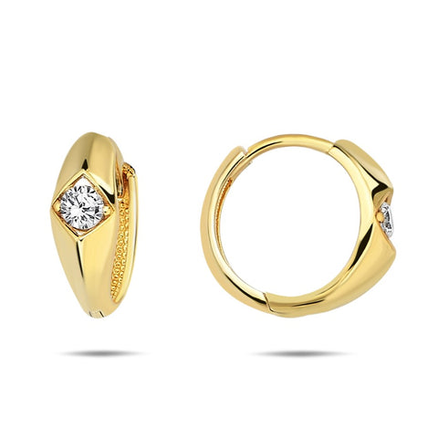 9ct Yellow Gold Cubic Zirconia Set Huggies