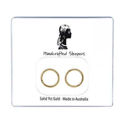 9ct Yellow Gold Solid 8mm Twist Sleepers