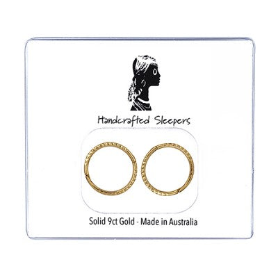 9ct Yellow Gold Solid 12mm Twist Sleepers