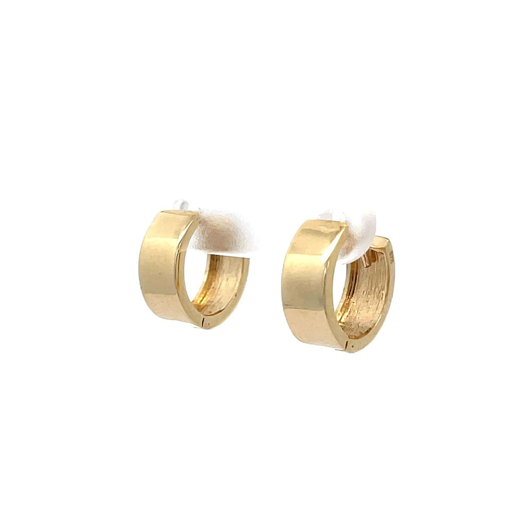 9ct Yellow Gold Plain Wide Huggies