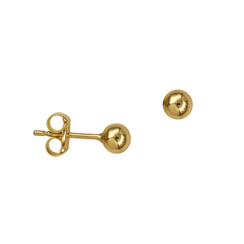 9ct Yellow Gold Ball Stud Earrings