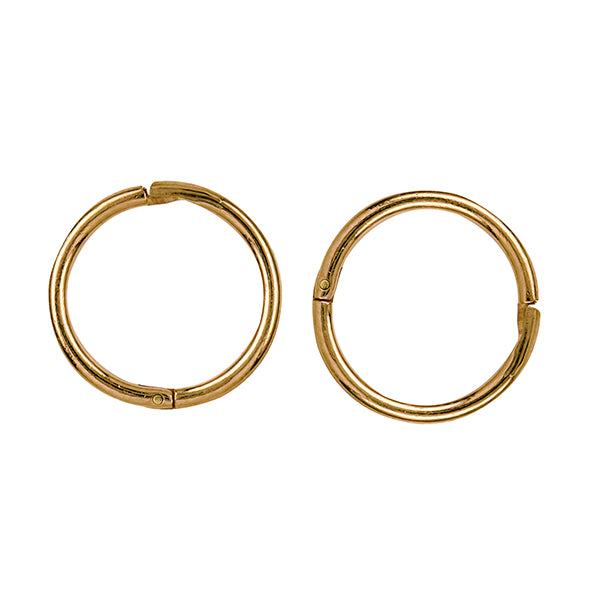 9ct Yellow Gold 10mm Plain Sleepers