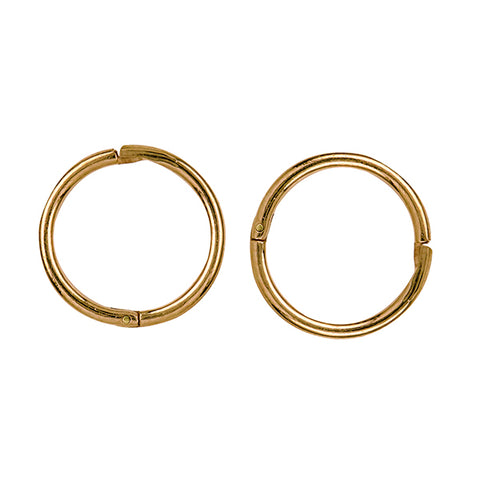 9ct Yellow Gold 10mm Plain Sleepers