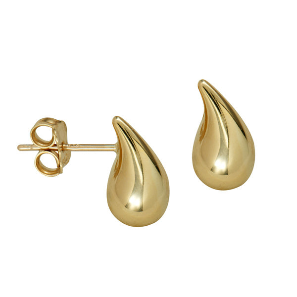 9ct Yellow Gold Small Teardrop Studs