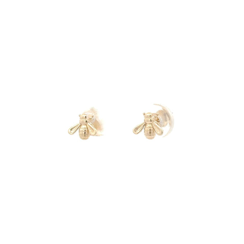 9ct Yellow Gold Small Bee Studs