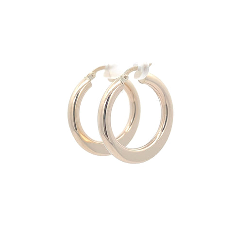 9ct Yellow Gold Graduated Hoop Earrings