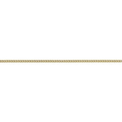 9ct yellow gold fine 40cm diamond cut curb chain