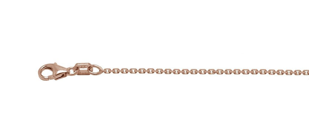 9ct Yellow Gold Fine 45cm Diamond Cut Oblong Trace Chain