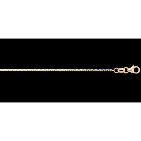 9ct Yellow Gold Oblong Trace Chain 50cm