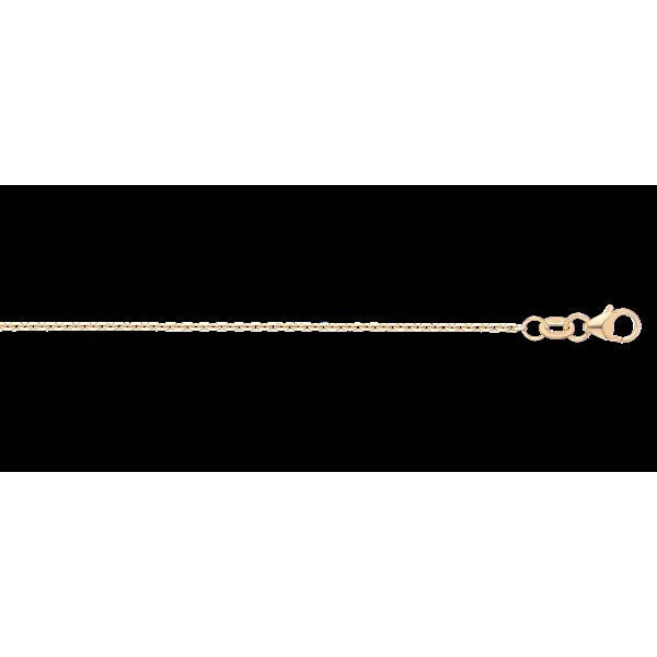 9ct Yellow Gold Diamond Cut Oblong Trace Chain