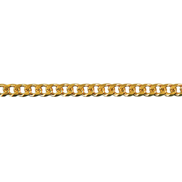 9ct Yellow Gold Diamond Cut Curb Chain 55Cm