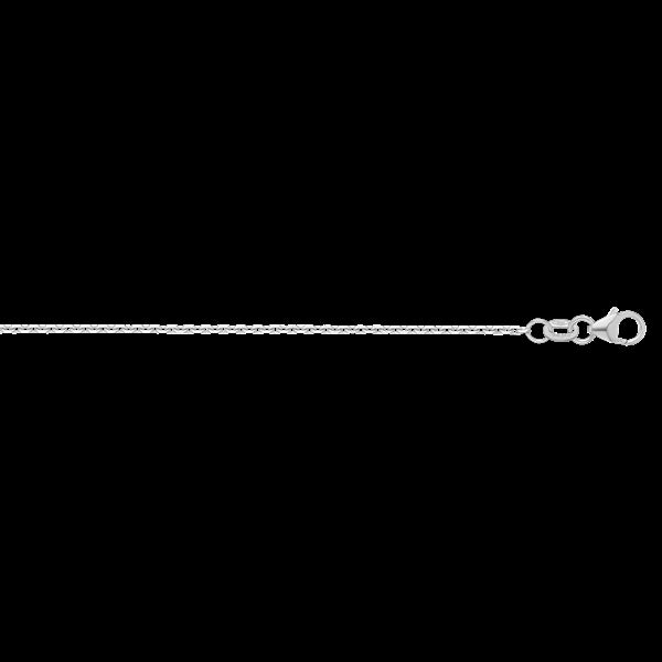 9ct White Gold Diamond Cut Oblong Trace Chain