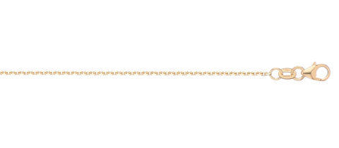 9ct Yellow Gold 50cm Diamond Cut Oblong Trace Chain + Extender