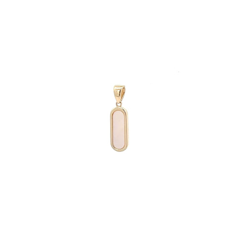 9ct Yellow Gold Oblong Mother Of Pearl Pendant