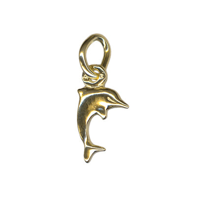 9ct Yellow Gold Small Dolphin Charm