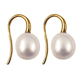 Sterling Silver Freshwater Cultured Pearl On Hooks