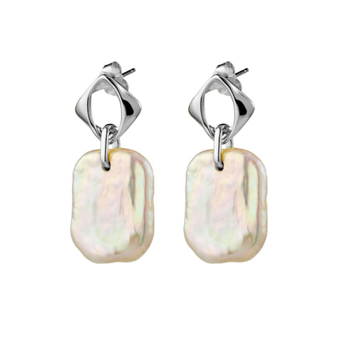 Sterling Silver Freshwater Pearl Drop Earrings