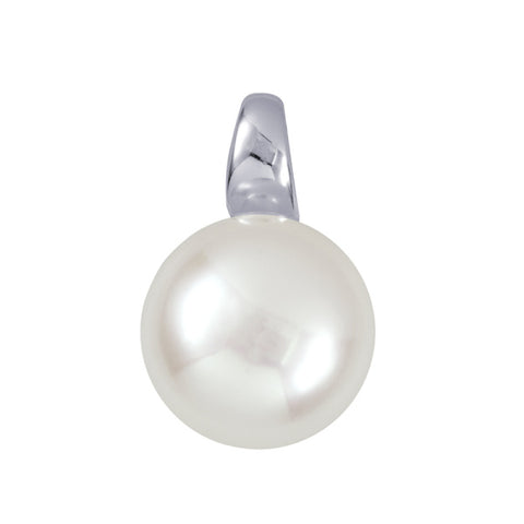Sterling Silver Freshwater Cultured Button Pearl Pendant