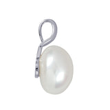 Sterling Silver Freshwater Cultured Button Pearl Pendant