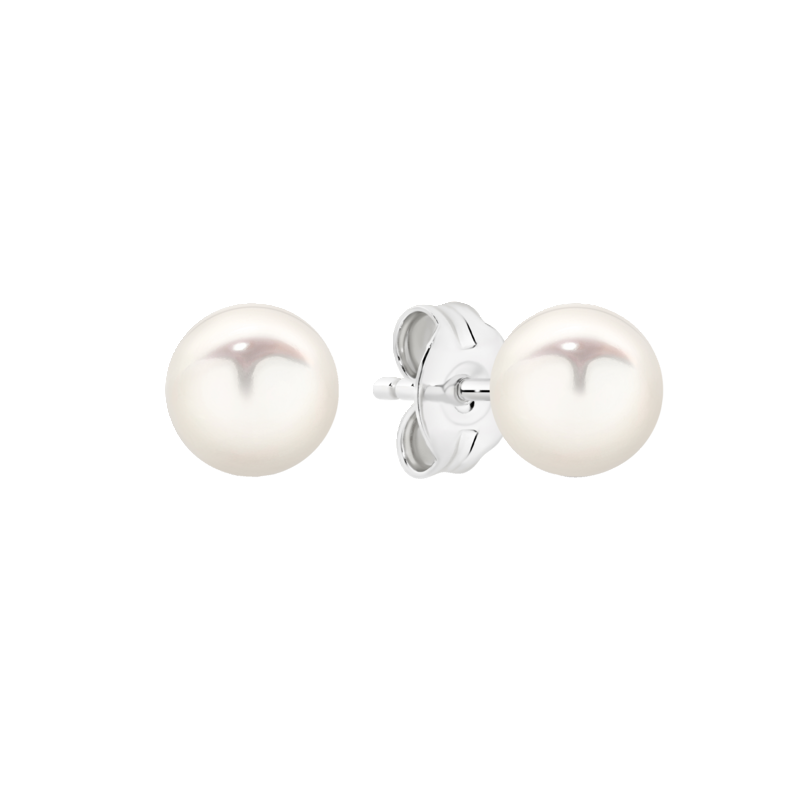 Sterling Silver 6-6.5mm Freshwater Pearl Stud Earrings