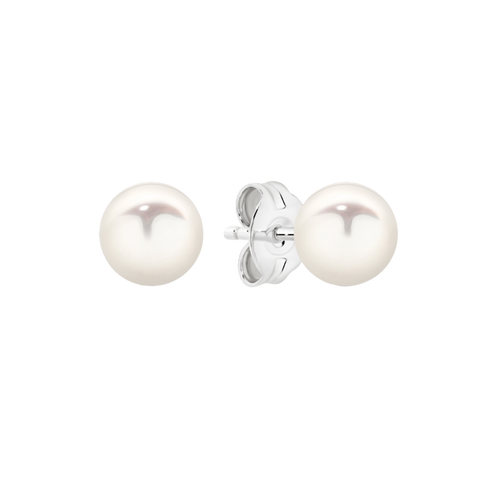 Sterling Silver 6-6.5mm Freshwater Pearl Stud Earrings