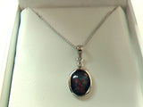 Sterling Silver 'Matilda' Opal and CZ Pendant
