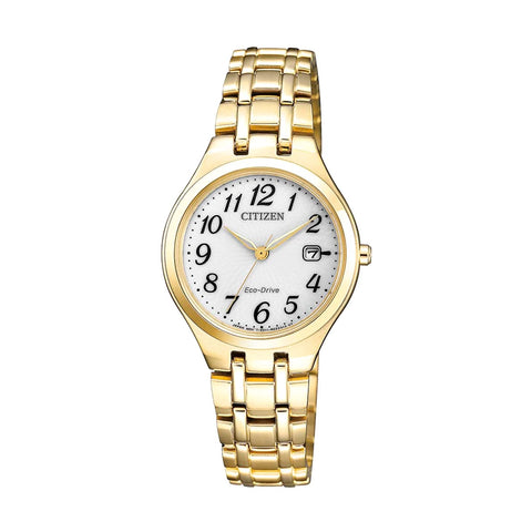 Citizen Ladies Stainless Steel Gold Plated Eco-Drive Watch